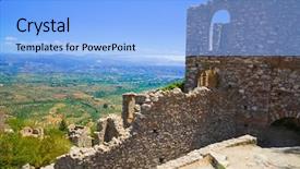  Presentation with archaeology - Cool new slides with sparta - ruins of old town backdrop and a light blue colored foreground