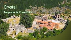  Presentation with travel - Amazing presentation theme having sparta - ruins of old town backdrop and a tawny brown colored foreground
