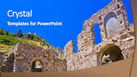  Presentation with archaeology - PPT layouts having sparta - ruins of old town background and a gray colored foreground