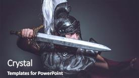  Presentation with wrestler - Theme featuring sparta - violence roman gladiator wrestler background and a dark gray colored foreground