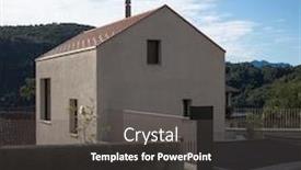  Presentation with house - PPT layouts having spartan-house-seen-from-behind background and a dark gray colored foreground