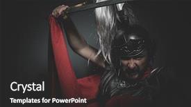  Presentation with armor - Audience pleasing slides consisting of spartan praetorian roman legionary backdrop and a dark gray colored foreground
