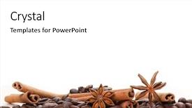  Presentation with star - Amazing slide set having spase - coffee and star anise backdrop and a  colored foreground