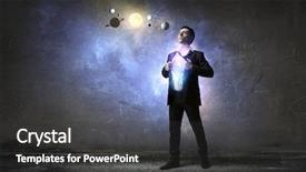  Presentation with super power - PPT layouts enhanced with spase - he has super power mixed background and a  colored foreground