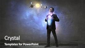  Presentation with super power - Cool new PPT theme with spase - he has super power mixed backdrop and a  colored foreground