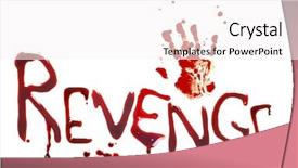  Presentation with hand print - Beautiful PPT layouts featuring bloody letters and a hand backdrop and a white colored foreground