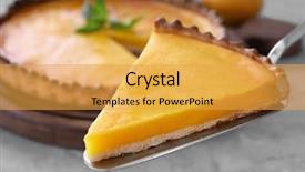  Presentation with lemon - Presentation theme having spatula with piece of delicious background and a yellow colored foreground