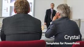  Presentation with university - Slide deck having speach - presentation at university background and a dark gray colored foreground