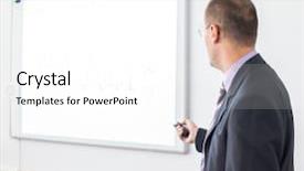  Presentation with made in america - Beautiful slide deck featuring speach - presentation made by young businessman backdrop and a white colored foreground