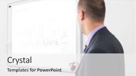  Presentation with made in america - Presentation consisting of speach - presentation made by young businessman background and a white colored foreground