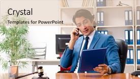  Presentation with courtroom - Audience pleasing slide set consisting of speak truth - young handsome judge sitting backdrop and a lemonade colored foreground