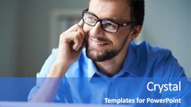  Presentation with french speaking countries - Slides having speak up - handsome businessman speaking background and a teal colored foreground