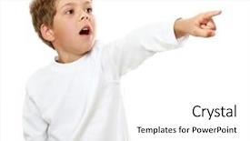  Presentation with leafes side - Presentation with speak up - lttle handsome boy is pointing background and a  colored foreground