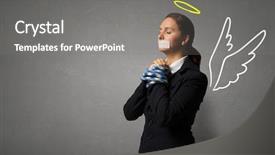  Presentation with release - Presentation design having speak up - release of guiltless accused mixed background and a  colored foreground