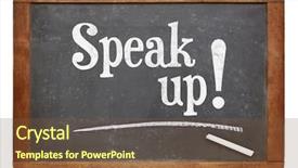  Presentation with motivational - Amazing slide deck having speak up encouragement - motivational text backdrop and a tawny brown colored foreground