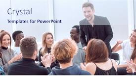  Presentation with questions - Presentation theme enhanced with speaker-by-asking-questions-during background and a sky blue colored foreground