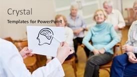  Presentation with alzheimer brain - Colorful PPT layouts enhanced with speaker-with-a-drawing backdrop and a lemonade colored foreground