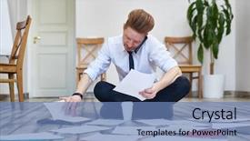  Presentation with speaking - Cool new theme with speaking by phone and sort backdrop and a  colored foreground