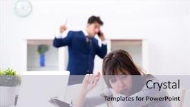  Presentation with engagement - Cool new PPT theme with speaking engagement - bankrupt family with no cash backdrop and a  colored foreground