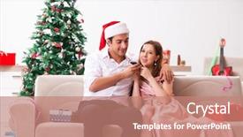  Presentation with marriage - PPT theme with speaking engagement - man making marriage proposal background and a coral colored foreground