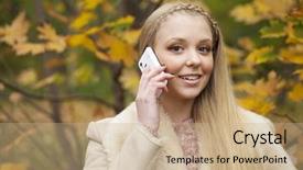  Presentation with lactation young woman breastfeeding - Cool new PPT layouts with speaking engagement - portrait of young blonde woman backdrop and a  colored foreground