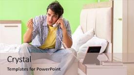  Presentation with love between man and woman - Colorful slide deck enhanced with speaking engagement - young man sad in unhappy backdrop and a coral colored foreground