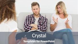  Presentation with couples therapy or marriage counseling - Amazing presentation design having speaking to therapist at couples backdrop and a ocean colored foreground