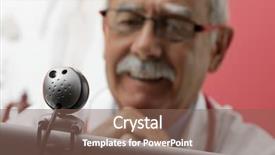  Presentation with doctor and patient medical consultation - Amazing theme having speaking with patient through webcam backdrop and a violet colored foreground