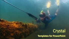 Presentation with unmanned underwater vehicles - Cool new presentation with spear gun on a breath backdrop and a  colored foreground