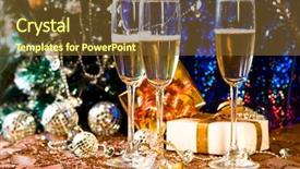  Presentation with champagne gold - Theme enhanced with special accasions - glasses of champagne with gold background and a  colored foreground