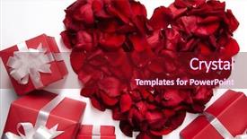  Presentation with red and white rose petals - Slide deck consisting of special accasions - red rose petals making up background and a crimson colored foreground