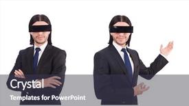  Presentation with eyes - PPT theme enhanced with special agent - man with black cover background and a tawny brown colored foreground