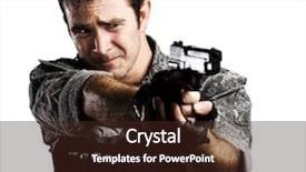  Presentation with gun problem - Cool new presentation theme with special agent - portrait of young soldier pointing backdrop and a wine colored foreground