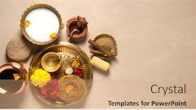  Presentation with herbal - Cool new PPT theme with auspicious occasions like diwali backdrop and a coral colored foreground