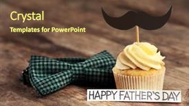  Presentation with cupcake - Slides consisting of special cupcake and bow tie background and a tawny brown colored foreground