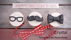  Presentation with cupcakes - Slide set consisting of special cupcakes and bow tie background and a coral colored foreground