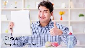  Presentation with diet - Amazing slide deck having special diet programm to lose backdrop and a light blue colored foreground