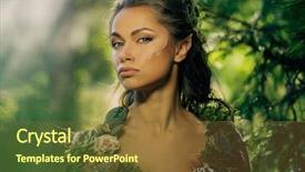  Presentation with elf - Slide deck consisting of special effects - elf woman in a magical background and a tawny brown colored foreground