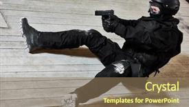  Presentation with armed forces - Presentation theme with special forces or anti-terrorist background and a violet colored foreground