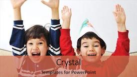  Presentation with birthday kids - Slides featuring special kids - happy birthday to you background and a red colored foreground