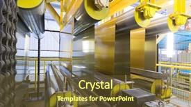  Presentation with machines - Audience pleasing slide deck consisting of special machines of rolling backdrop and a tawny brown colored foreground