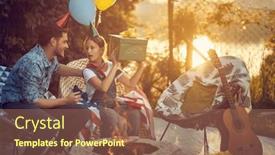  Presentation with father birthday - PPT theme with special-moment-between-a-father background and a violet colored foreground