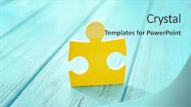  Presentation with special needs children - Slide deck featuring children special needs - color puzzle on wooden background background and a arctic colored foreground