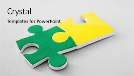  Presentation with special needs children - Presentation theme with children special needs - color puzzles on light background background and a white colored foreground