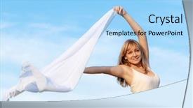  Presentation with sky is the limit - Colorful presentation theme enhanced with children special needs - happy young girl backdrop and a light blue colored foreground