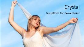  Presentation with sky is the limit - Presentation featuring children special needs - happy young girl background and a light blue colored foreground