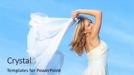  Presentation with sky - Theme having children special needs - happy young girl background and a light blue colored foreground