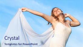  Presentation with sky - Cool new theme with children special needs - happy young girl backdrop and a sky blue colored foreground