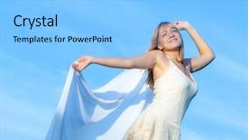  Presentation with sky - Amazing slide deck having children special needs - happy young girl backdrop and a light blue colored foreground