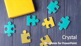  Presentation with autism - Colorful slide deck enhanced with special need education - composition with different puzzles backdrop and a gray colored foreground